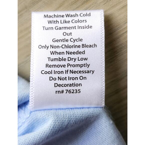 TOP/BLOUSE-CORAL BAY-Light Blue-Rabbit-Faux Pearls-Rhinestones-Size Small - Picture 10 of 16